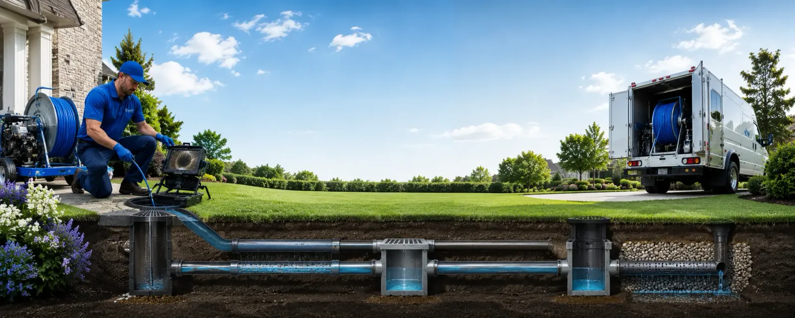 Outdoor drain cleaning information for Telferner, TX